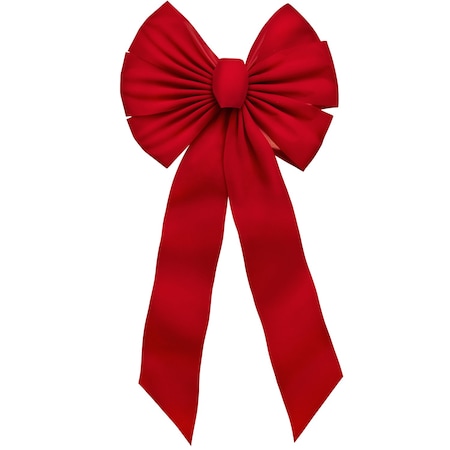 Holiday Trims Holiday Trims Red 7 Loop Christmas Bow 14 in. 7355ACE